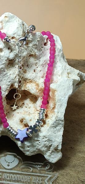 Halskette Pink Shamrock Komplettansicht 3